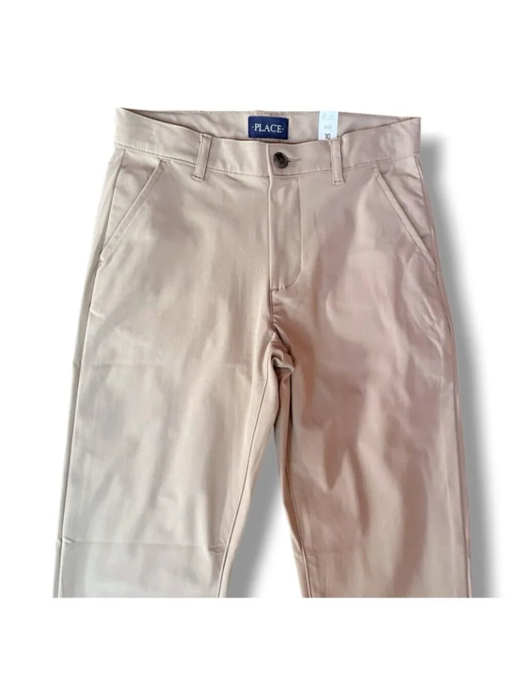 The Childrens Place Boys Performance Chino Pant Sz 10 Tan Quick Dry School